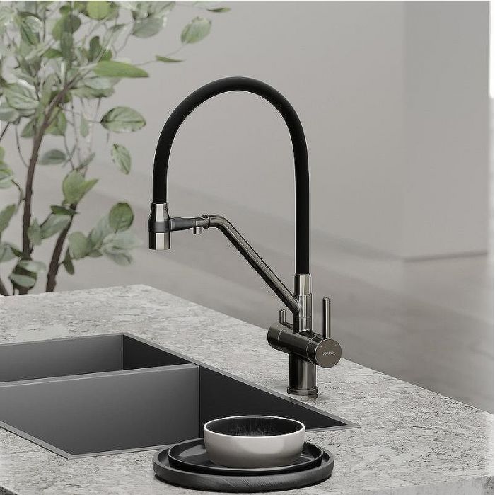 Смеситель для кухни Sancos Dora SC4003GG Вороненая сталь Черный