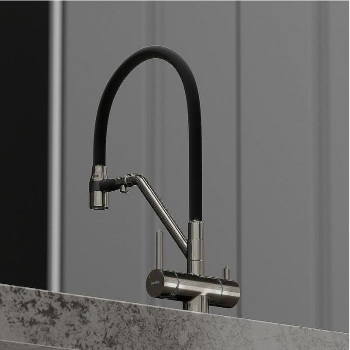 Смеситель для кухни Sancos Dora SC4003GG Вороненая сталь Черный