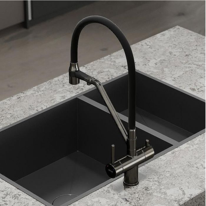 Смеситель для кухни Sancos Dora SC4003GG Вороненая сталь Черный