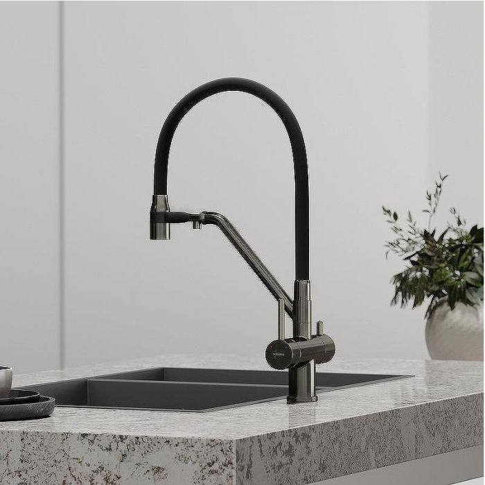 Смеситель для кухни Sancos Dora SC4003GG Вороненая сталь Черный