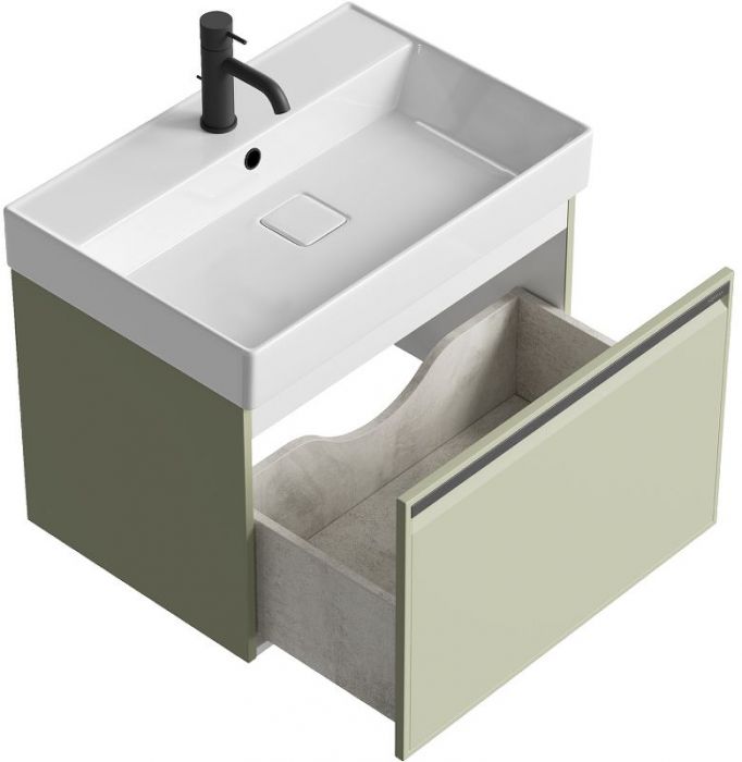 Тумба под раковину Aqwella Pure 65 PUR0165SH подвесная Шалфей зеленый