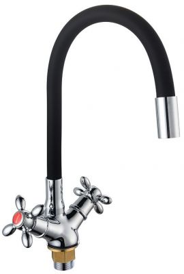 Смеситель для кухни Boou BA5318-1F-E352A-B702 цвет Черный Хром