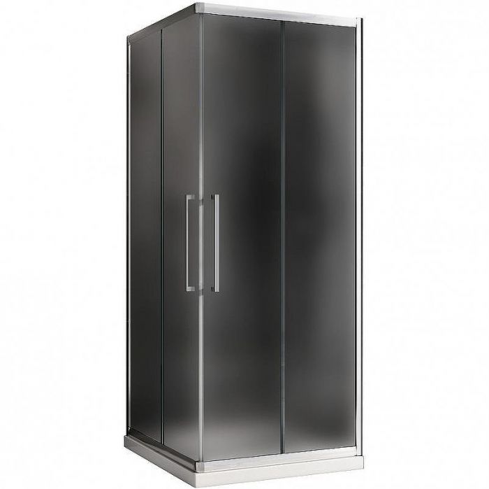 Душевой уголок Abber Schwarzer Diamant 80x80 AG02080MH профиль Хром стекло матовое