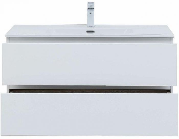Комплект мебели для ванной Aquanet Алвита New 100 274205 подвесной Белый матовый