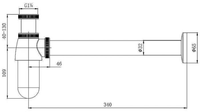 Сифон для раковины Aquatek AQ6011CR Хром
