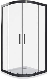 Душевой уголок Good Door Cofe R-100-C-B 100x100 КФ00003 профиль Черный стекло прозрачное