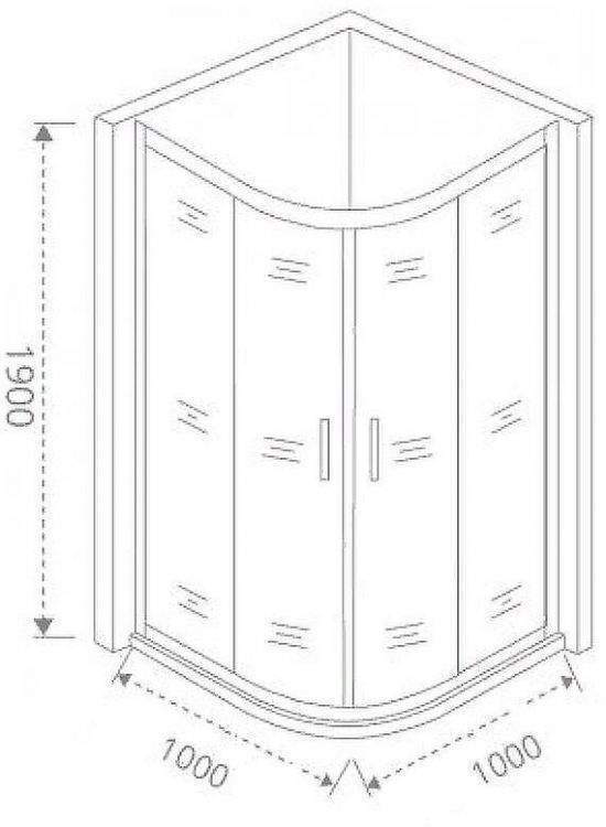 Душевой уголок Good Door Cofe R-100-C-B 100x100 КФ00003 профиль Черный стекло прозрачное