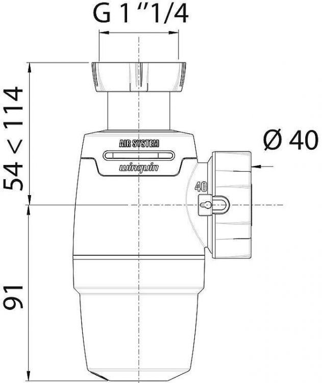 Сифон для раковины Wirquin Neo Air 30987069 Белый