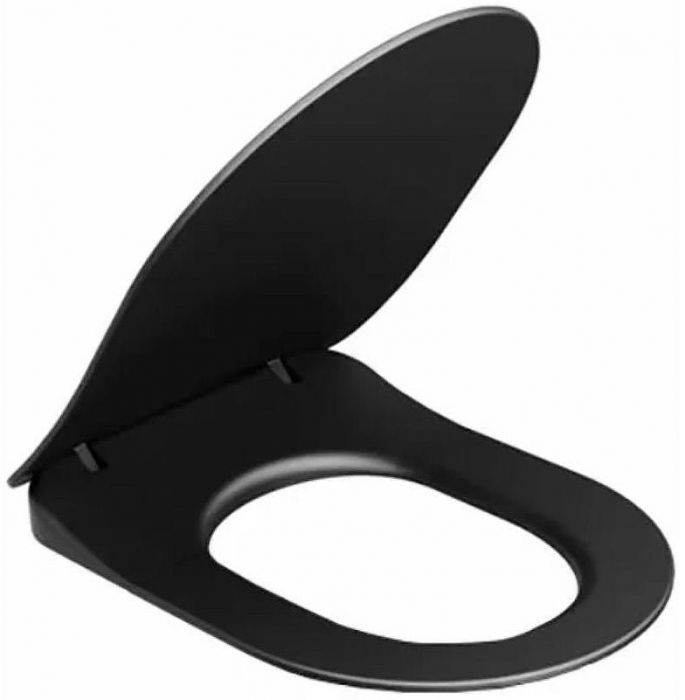 Сиденье для унитаза Ravak Uni Chrome X01795 Черное матовое с Микролифтом