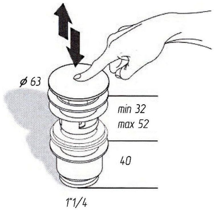 Донный клапан Migliore Ricambi 17964 click-clack Медь