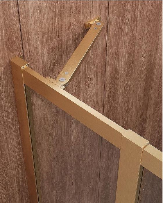 Душевой уголок Cezares Molveno 130x130 MOLVENO-R-22-100+30-C-BORO-IV профиль Брашированное золото стекло прозрачное