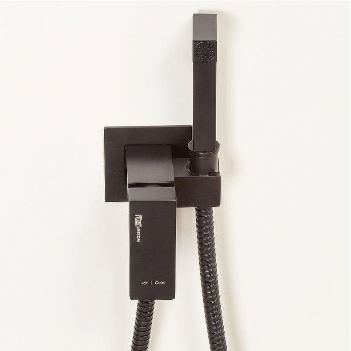 Гигиенический душ со смесителем WasserKRAFT A71638 Черный матовый