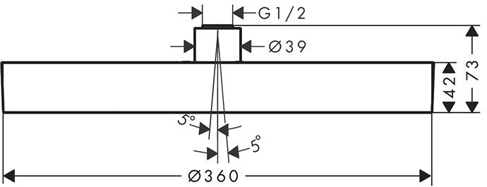 Hansgrohe Rainfinity Верхний душ, d=360мм, 1 jet, потолочный держателем, цвет: белый матовый