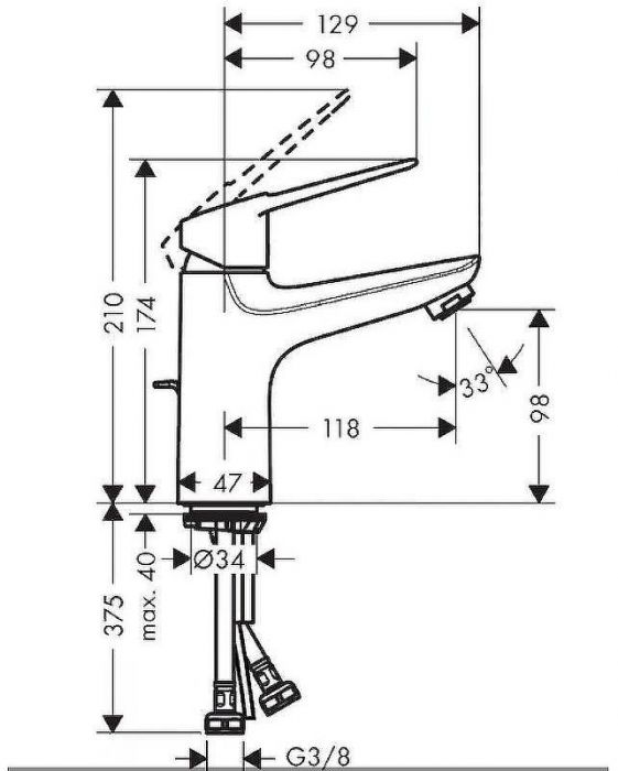 Смеситель для раковины Hansgrohe Novus Loop 71081000 Хром
