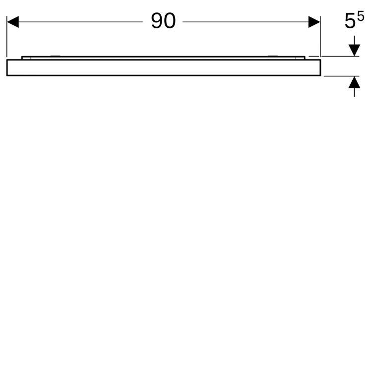 Зеркало Geberit Xeno? с подсветкой 90х70х5.5 [500.522.00.1]