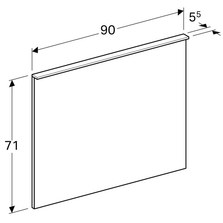 Зеркало Geberit Xeno? с подсветкой 90х70х5.5 [500.522.00.1]