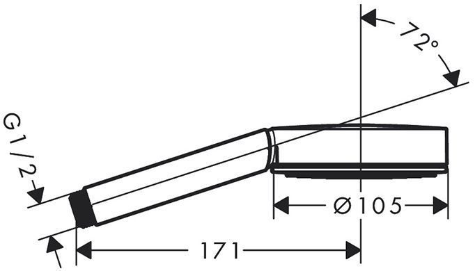 Hansgrohe Pulsify Ручной душ 1jet, цвет: черный матовый