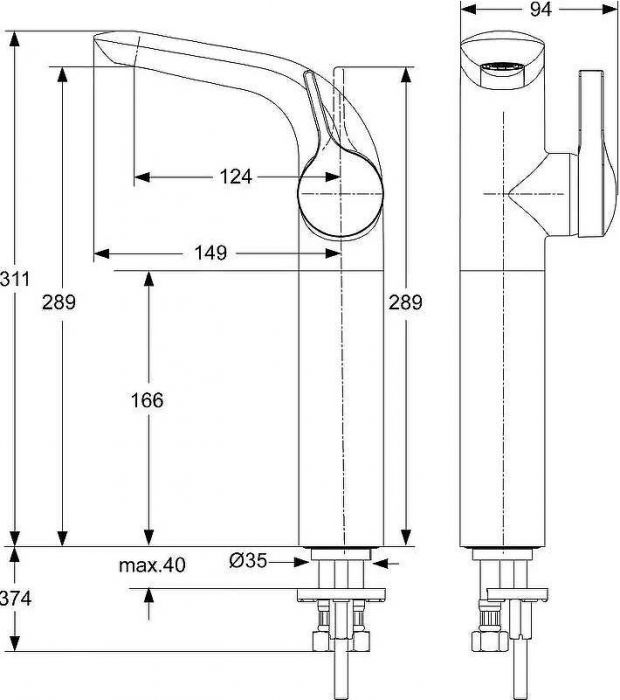 Смеситель для раковины Ideal Standard Melange A4266AA Хром