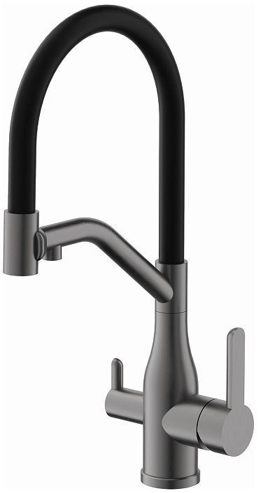 Смеситель для кухни Belz B78815-3 цвет Оружейная сталь Черный Смеситель для кухни Belz B78815-3 цвет Оружейная сталь Черный
