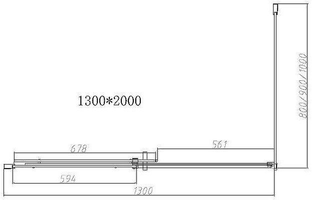 Душевой уголок Vincea Dice 130x90 VSR-4D9013CLB профиль Черный стекло прозрачное