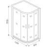Душевой уголок Good Door Latte R-120-G-WE 120x80 профиль Белый стекло Grape