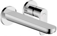 Hansgrohe Rebris S Смеситель для раковины, однорычажный, настенный, скрытого монтажа, с изливом 20 см, цвет: хром