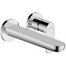 Hansgrohe Rebris S Смеситель для раковины, однорычажный, настенный, скрытого монтажа, с изливом 20 см, цвет: хром