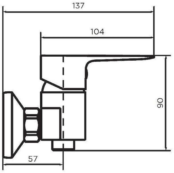 Смеситель для душа Dorff Prime D4010200 Хром