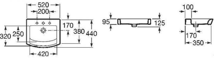 Раковина Roca Hall 52 32788200H Белая