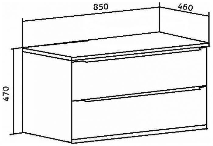 Тумба под раковину Runo Мальта 85 00-00001100 Серая Дуб