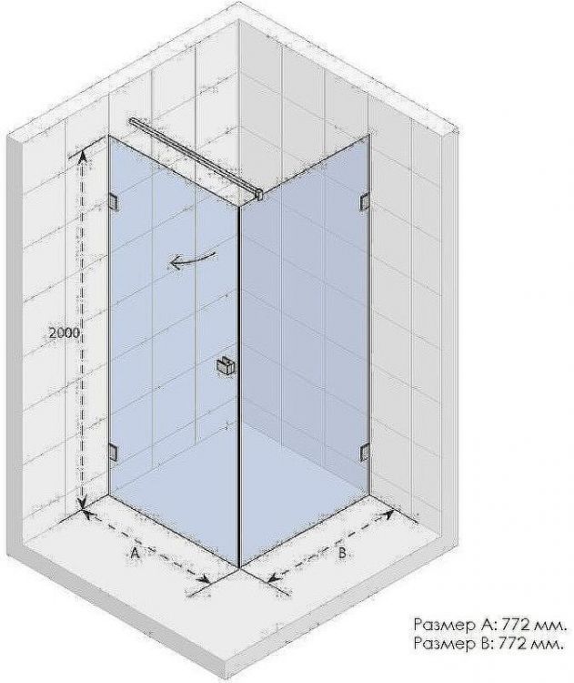 Душевой уголок Riho SZ Scandic NXT X201 77х77 P G001032120 (GX02022C2) профиль Хром стекло прозрачное