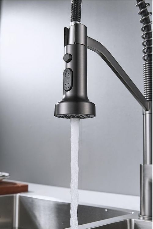 Смеситель для кухни Shevanik S963T цвет Оружейная сталь