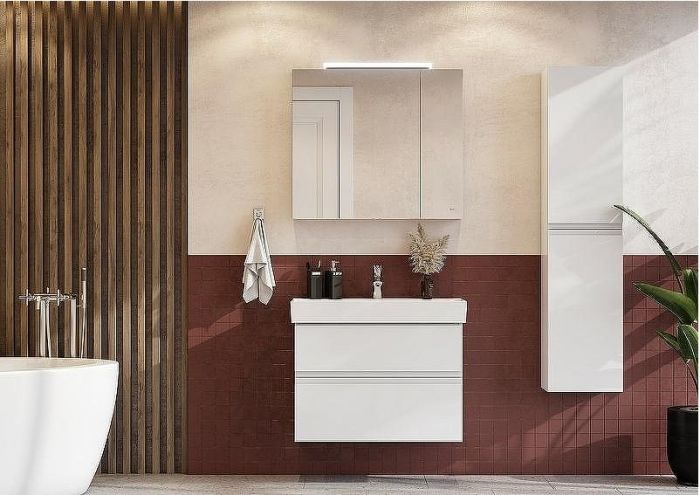 Тумба под раковину Roca Oleta 80 A857640501 подвесная Белая матовая