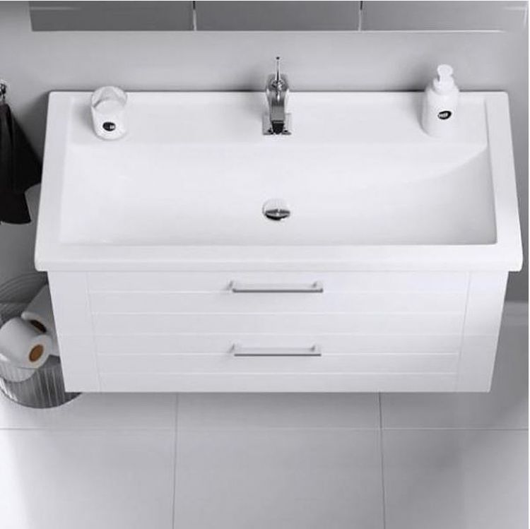 Тумба под раковину Aqwella Манчестер 100 MAN01102 подвесная Белый глянец Тумба под раковину Aqwella Манчестер 100 MAN01102 подвесная Белый глянец