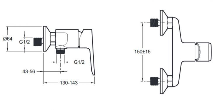 Смеситель для душа Jacob Delafon Oscar E29843-BL, чёрный матовый Смеситель для душа Jacob Delafon Oscar E29843-BL, чёрный матовый