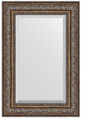 Зеркало Evoform Exclusive 90х60 BY 3427 с фацетом в багетной раме - Виньетка состаренная бронза 109