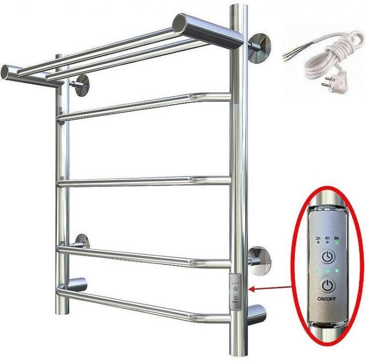 Электрический полотенцесушитель Тругор Браво Пэк СП 3 П 60x50 с полкой Хром