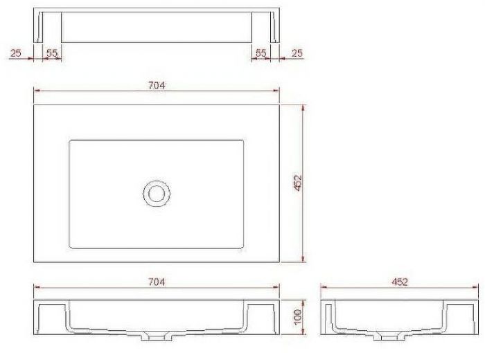 Раковина Boheme Armadi Art Flat 70 888-70 Белая матовая