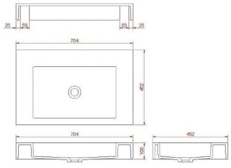 Раковина Boheme Armadi Art Flat 70 888-70 Белая матовая