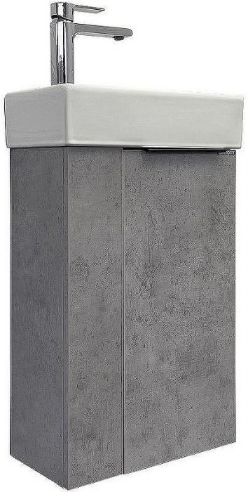 Тумба с раковиной Comforty Асти 40 00-00013669 подвесная Бетон светлый