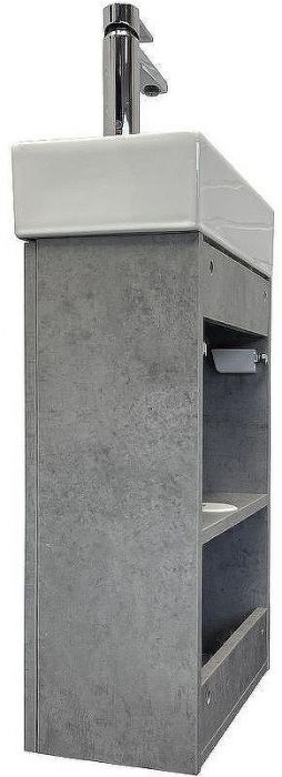 Тумба с раковиной Comforty Асти 40 00-00013669 подвесная Бетон светлый