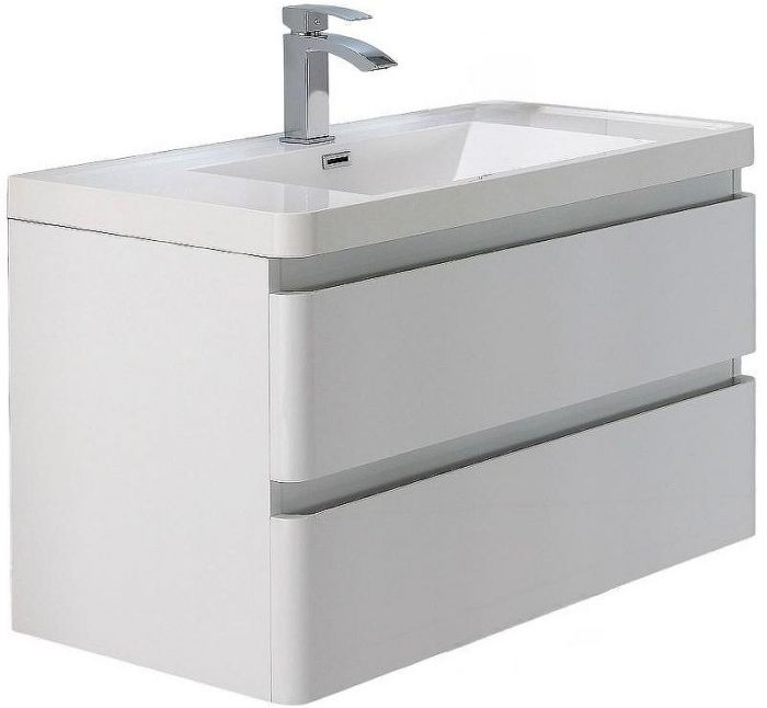 Тумба с раковиной Parly Spa Gucci 60 Gucci60 10116 подвесная Белая глянцевая