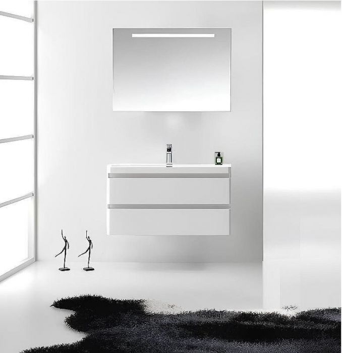 Тумба с раковиной Parly Spa Gucci 60 Gucci60 10116 подвесная Белая глянцевая