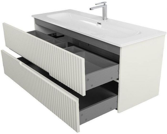 Тумба под раковину Cezares Duet-N 120 DUET-N-1200-2C-SO-AS-P подвесная Альпака брашированная