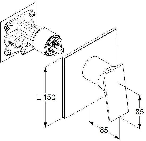 Смеситель для душа Kludi Decus 54755N175 цвет Бронза брашированная