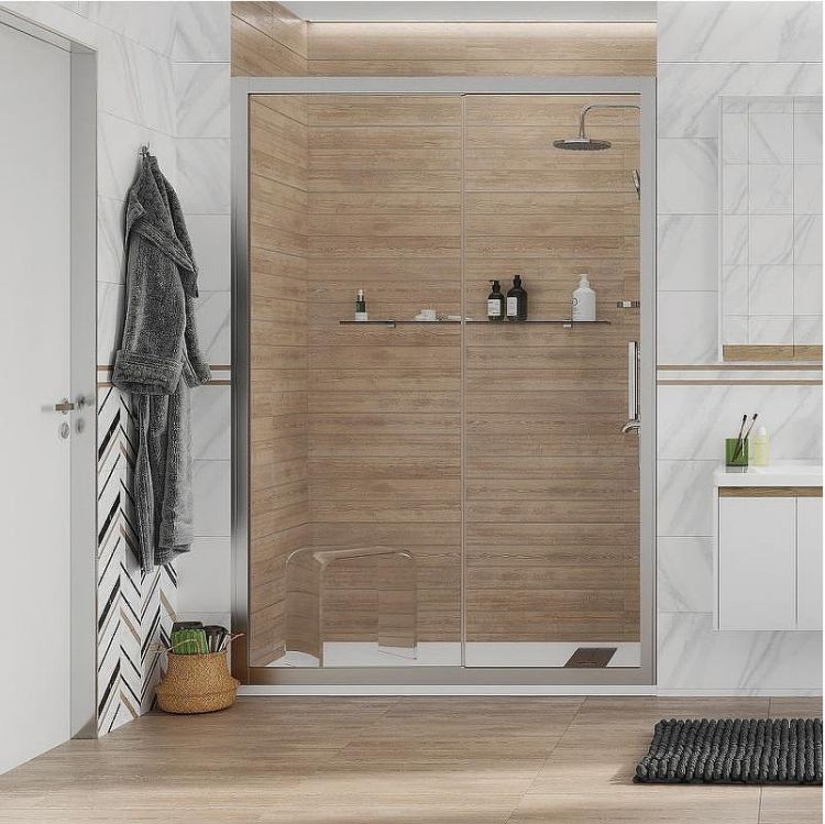 Душевая дверь STWORKI Стокгольм 130 3GW011TTKK000 профиль Хром матовый стекло прозрачное Душевая дверь STWORKI Стокгольм 130 3GW011TTKK000 профиль Хром матовый стекло прозрачное