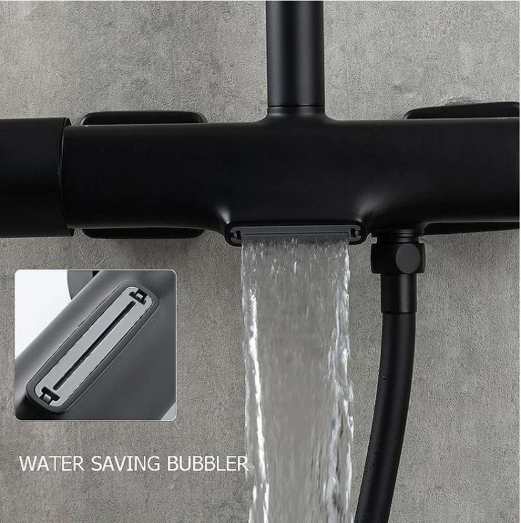 Душевая система Gappo G2495-76 с термостатом Черная матовая