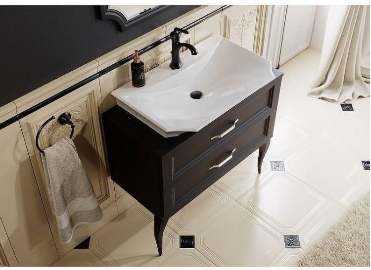 Тумба под раковину Aqwella 5 Stars La Donna 85 LAD0108BLK Черная