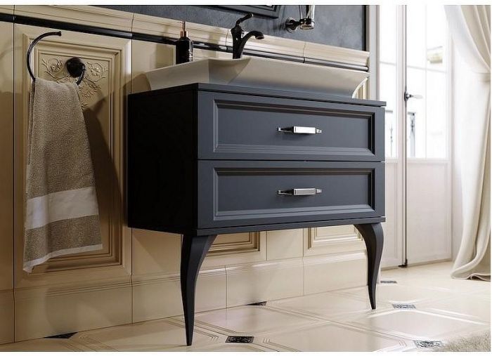 Тумба под раковину Aqwella 5 Stars La Donna 85 LAD0108BLK Черная