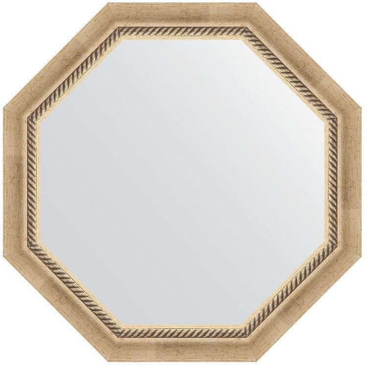 Зеркало Evoform Octagon 68х68 BY 7317 в багетной раме - Состаренное серебро с плетением 70 Зеркало Evoform Octagon 68х68 BY 7317 в багетной раме - Состаренное серебро с плетением 70